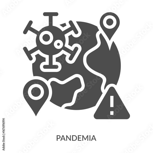 Pandemia Icon Line Style. Design Vector Illustration