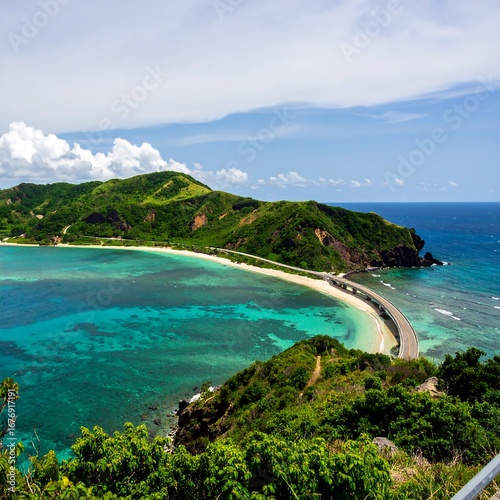 Coastal highway, turquoise bay