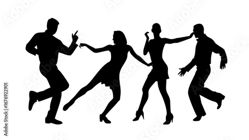 Black Silhouette of a Person Holding a Flag vector