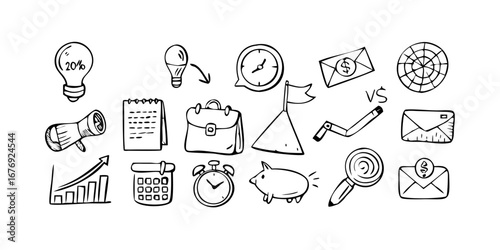 Business Strategy Symbols planning success