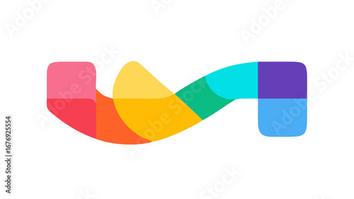 Colorful abstract wave shape vector