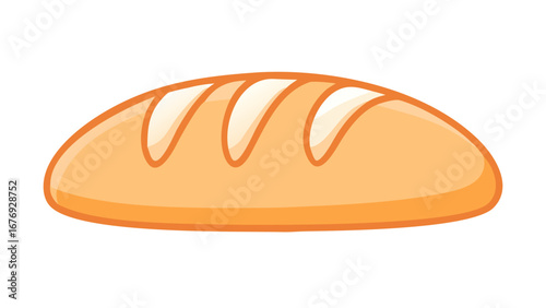 Golden brown bread loaf baked food