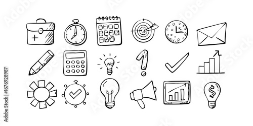 Hand drawn business document paper sketch