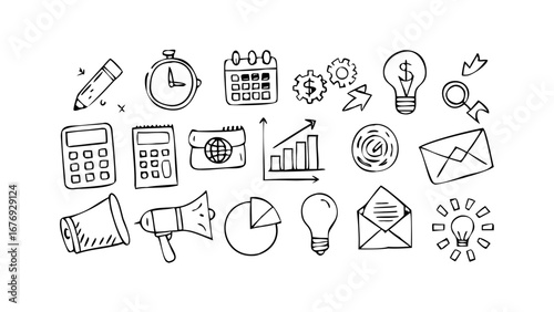 Hand Drawn Business Growth Arrow upward progress