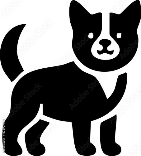 Cute dog icon illustration