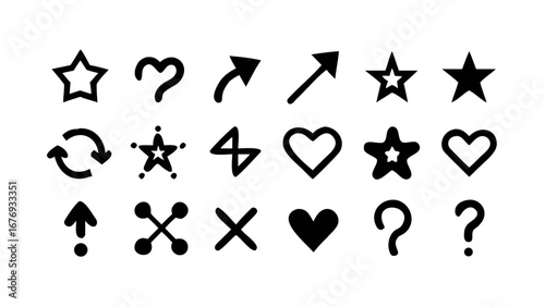 Playful Black Icons of Musical Instruments vector