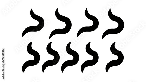 Swirling Black Smoke Wisps abstract