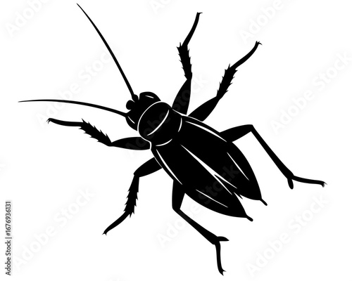 vector silhouette of a bug