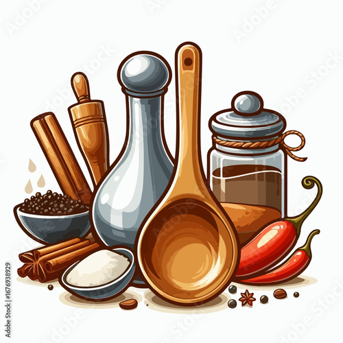 vector illustration of tablespoon 