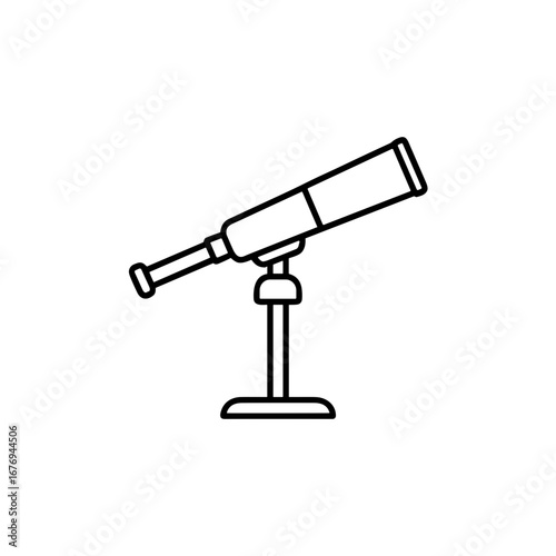 Classic telescope for stargazing on simple stand design  
