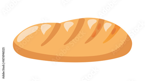 Golden brown artisan bread loaf with scoring bakery food