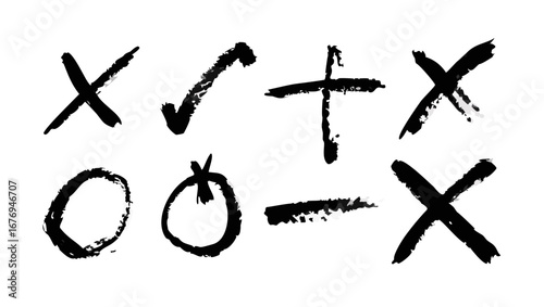 Grunge Brush Style Arrows Set vector