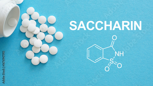 Foto Sodium artificial sweetener sugar substitute in pills