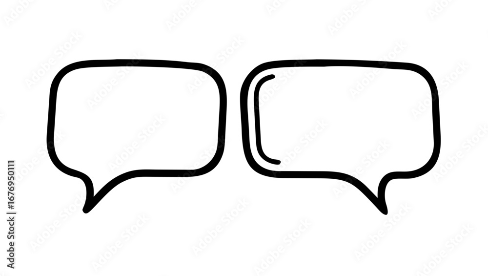 Fototapeta premium Speech Bubbles with Clean Outlines chat bubble communication