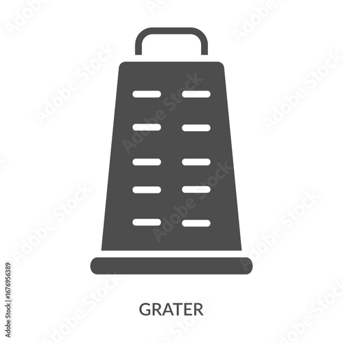 Grater Icon Line Style. Design Vector Illustration