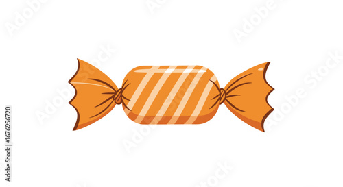 Delicious caramel candy illustration, perfect for festive autumn treats and sweet holiday celebrations