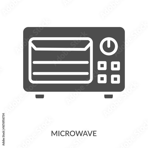 Microwave Icon Line Style. Design Vector Illustration