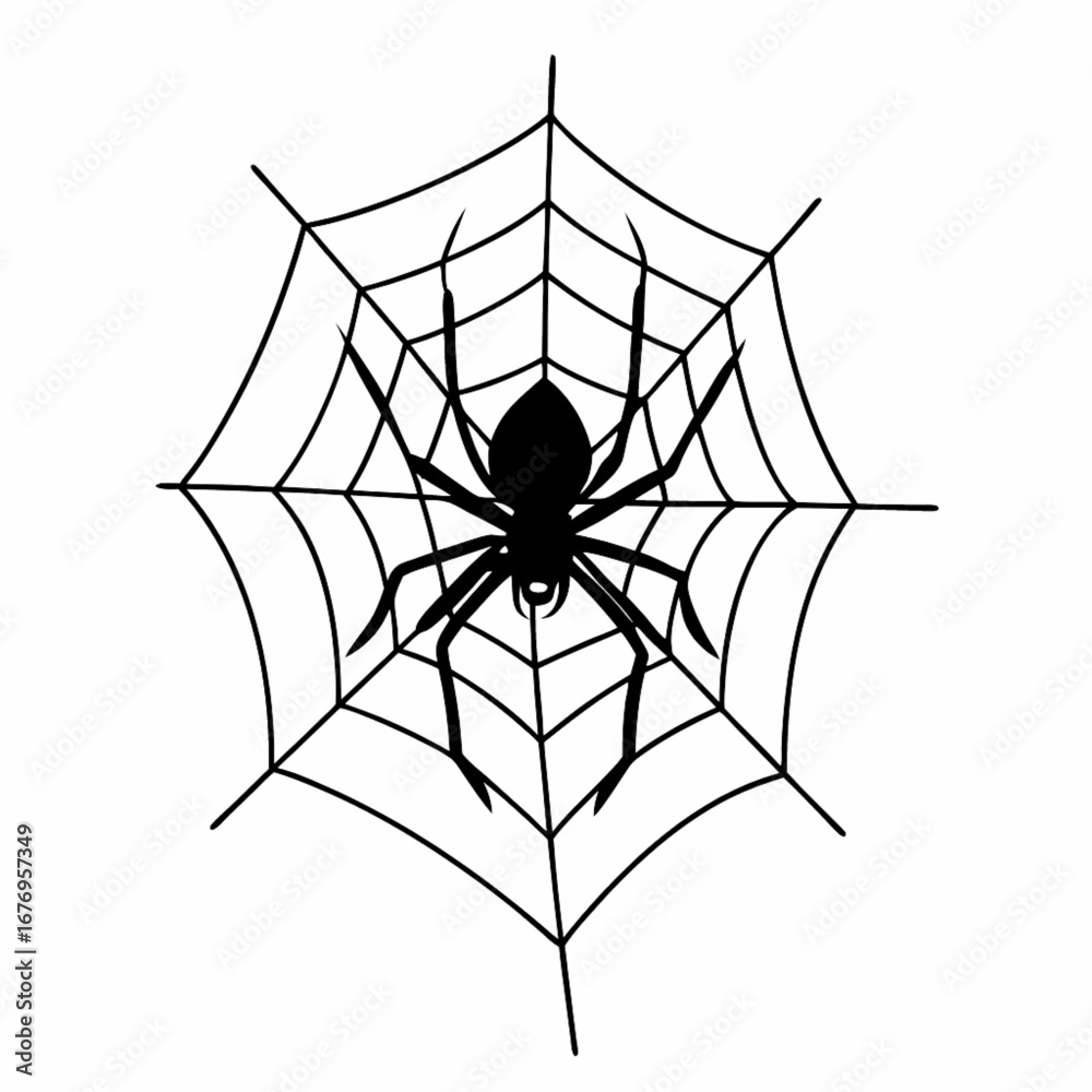 Fototapeta premium spider and web net