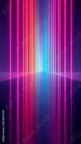 Wallpaper Mural Futuristic neon gradients illustrating how technology transforms visualization into immersive high tech artistic experiences Torontodigital.ca