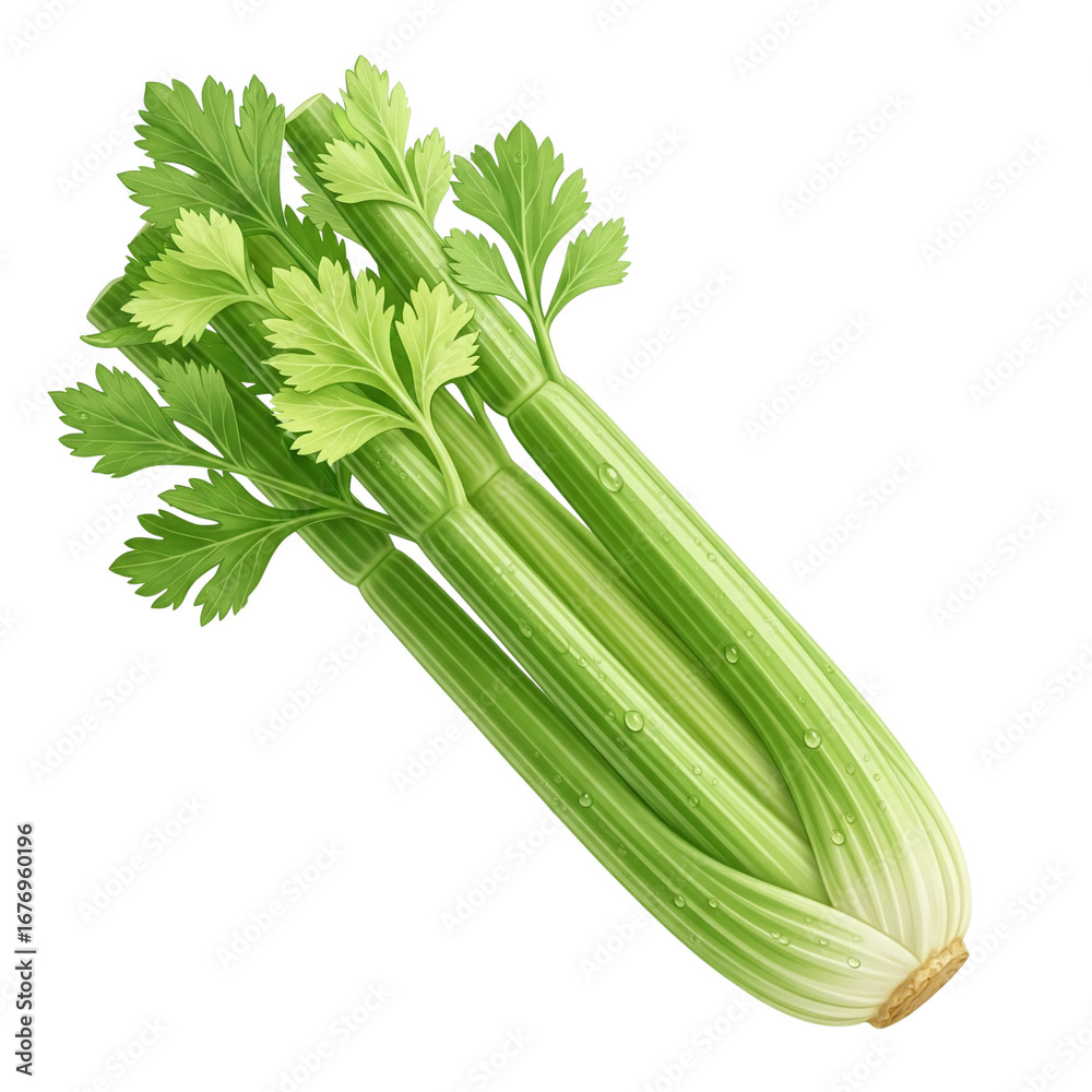 Fototapeta premium fresh celery on transparent png