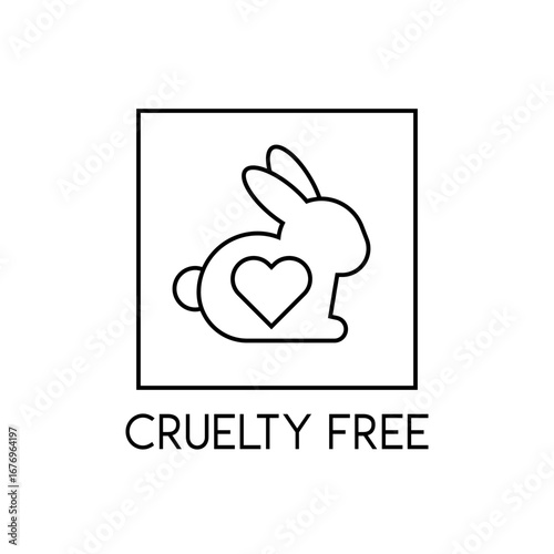 Cruelty Free Cosmetic Label Vector