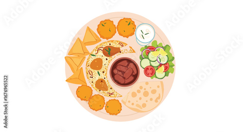 Illustrative plate featuring a variety of flavorful dishes, showcasing culinary diversity and offering a visual feast for the senses