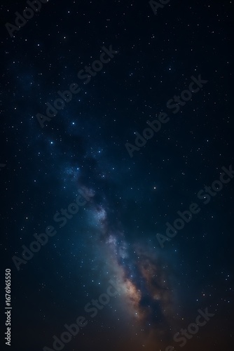 A Majestic View Of The Milky Way Galaxy Stretching Across The Dark Night Sky