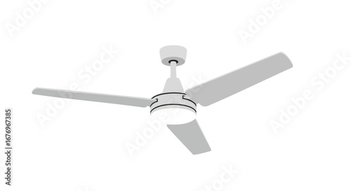 Minimalist white ceiling fan with integrated lighting showcases modern elegance and efficient air circulation for contemporary interiors and design