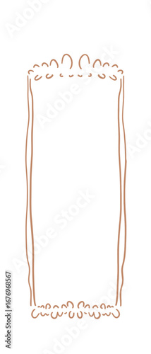 Bookmark Frame with Bow — Whimsical Hand Drawn