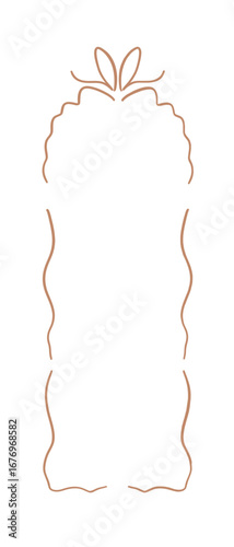 Bookmark Frame with Bow — Whimsical Hand Drawn