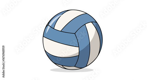 Stylized volleyball illustration capturing the energy of the sport in a minimalist and appealing cartoon style  ideal for games and recreational
