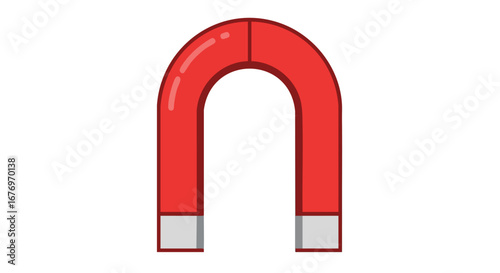 Vibrant Horseshoe Magnet Illustration Depicting Attraction and Scientific Concepts with a Dynamic Design Focus showcasing visual harmony