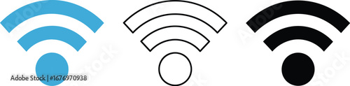 Wireless signal icons wifi connection vector illustration