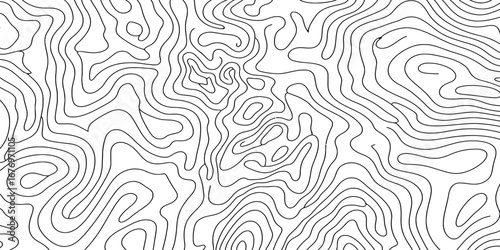 Abstract topographic map background with organic flowing lines vector Transparent Background