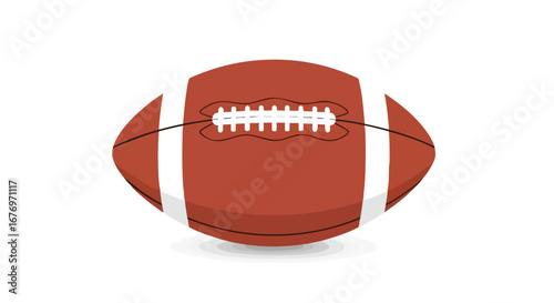 Illustrated football on a clean background, ideal for sports-themed graphics or educational resources about american pastime 150 characters