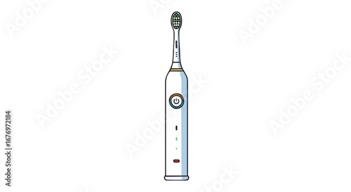 Modern electric toothbrush design showcasing oral hygiene and technological innovation in dental care routine applications and products focus on
