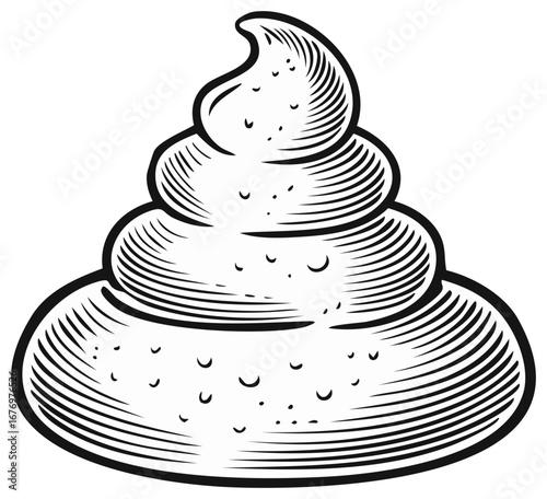 Cartoonish Illustration of a Pile of Poop