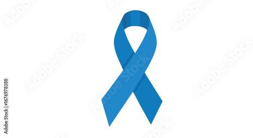 Sky Blue Ribbon Symbolizing Support and Awareness for Crucial Health Initiatives Against Diseases and Disorders