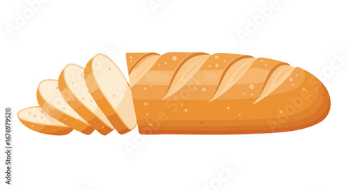Wholesome delight: A golden loaf with freshly sliced portions showcasing simplicity and freshness with style
