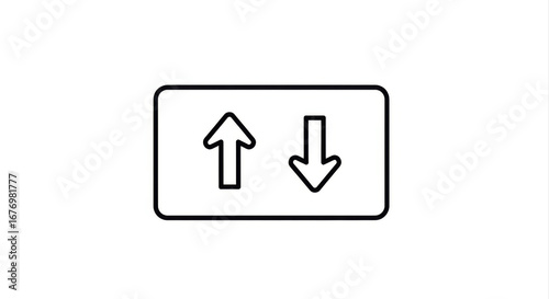 Free Download Up And Down Arrows In Box Icon - GFXLoad