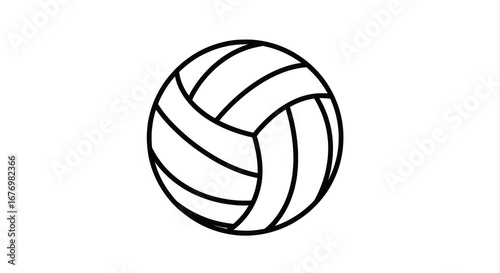 Volleyball Line Art Icon Sport Graphic