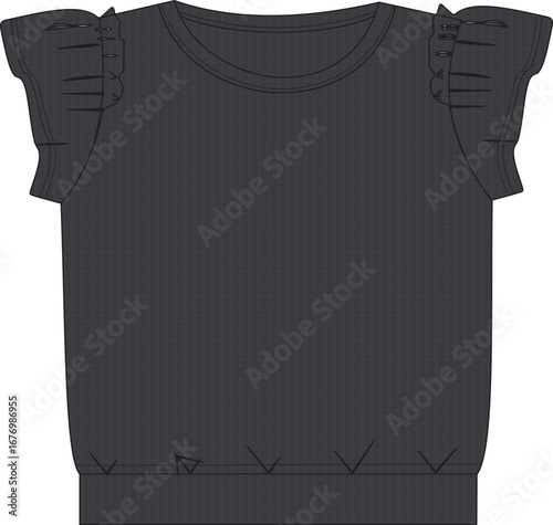 Ruffled Cap-Sleeve Top 