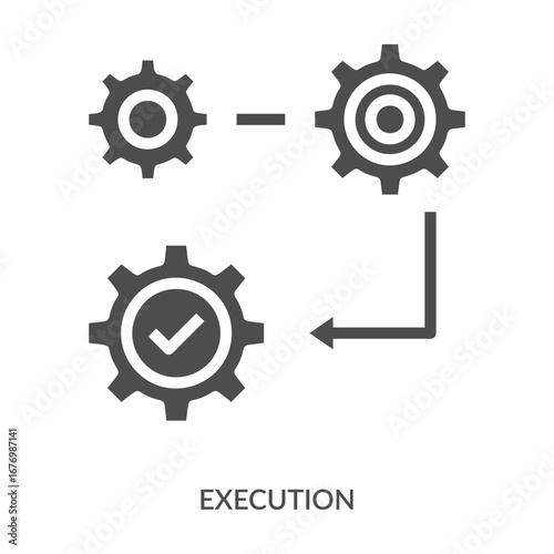 Execution Icon Line Style. Design Vector Illustration