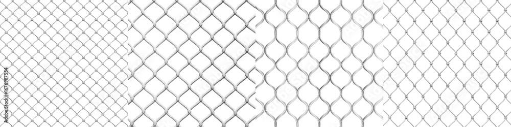 Naklejka premium Seamless Chain Link Fences Background - Textures