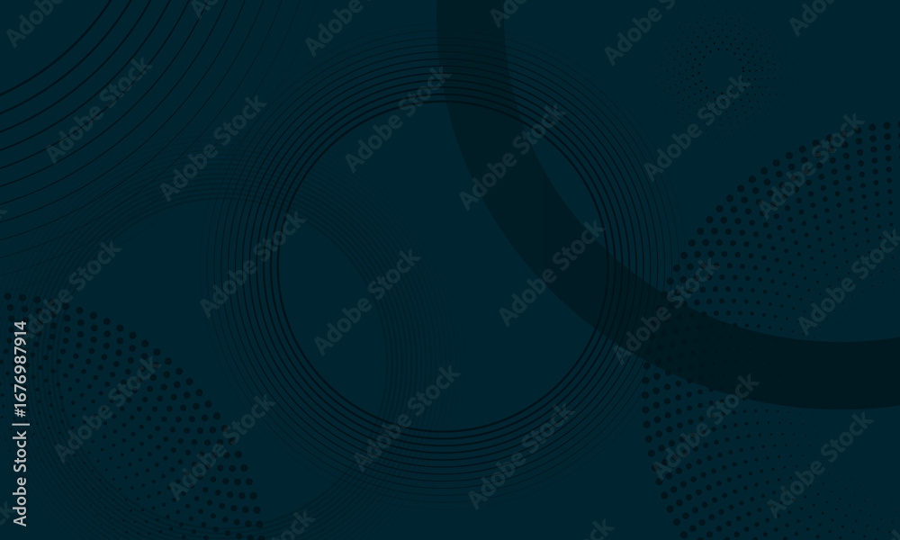 Obraz premium Circular pattern with stripes dotted line and abstract fill line | Modern dark blue vector illustration suit for banner, corporate, website, presentation