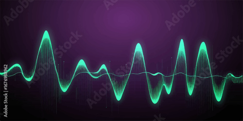 Cardiogram wave on a medical monitor illustrating the rhythmic heartbeat pulse