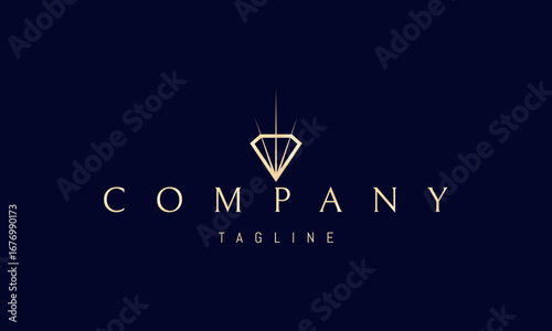 A vector logo featuring an abstract image a shining diamond radiating brilliance, symbolizing value, purity, and timeless elegance.