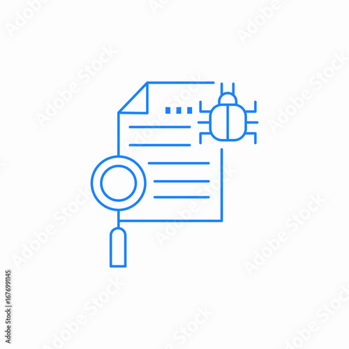 error search debugging icon sign vector
