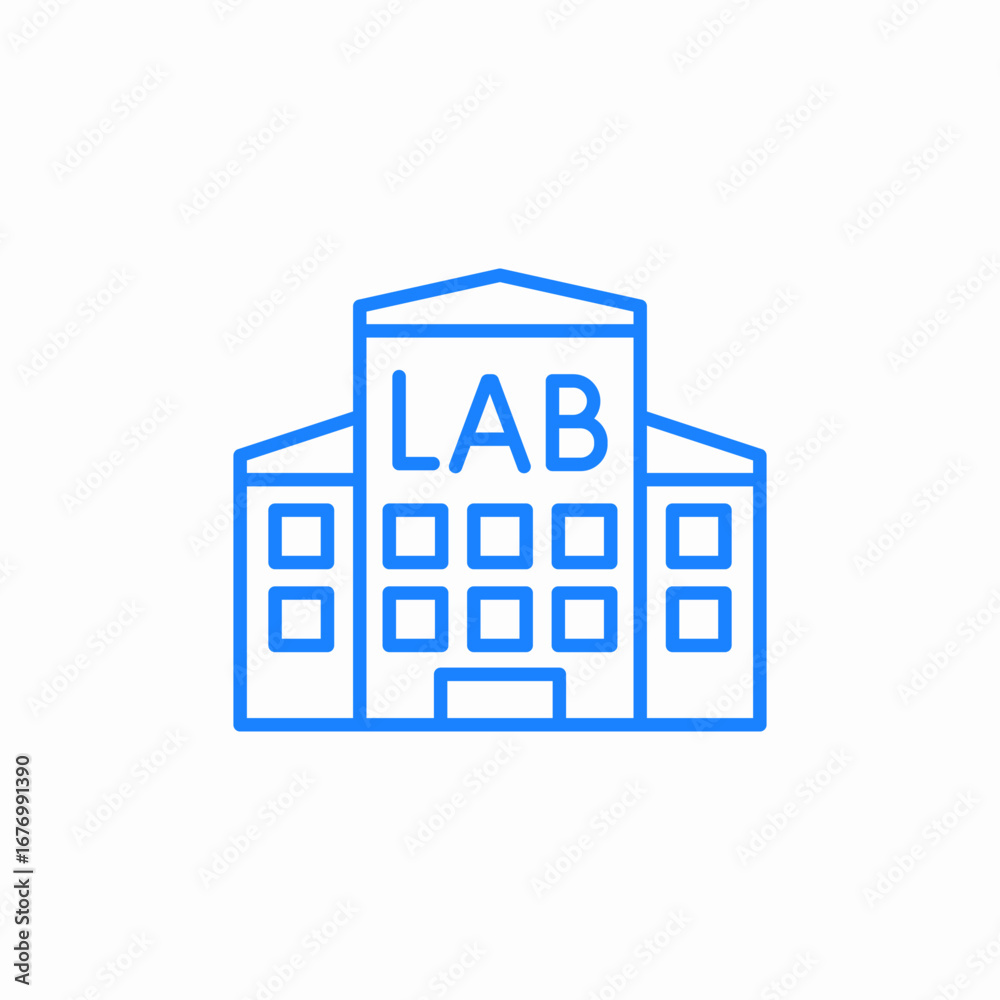 Fototapeta premium laboratory building exterior icon sign vector