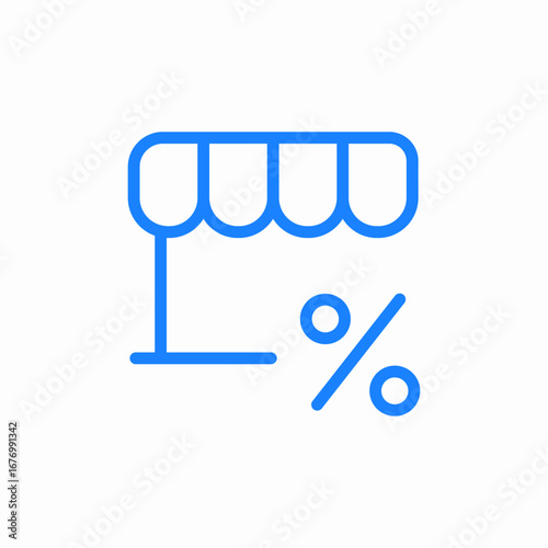in store discounts icon sign vector